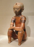 Esempio di figura fittile Nayarit raffigurante un capo seduto, arte precolombiana del Messico (non i reperti delle tombe ritrovate in …