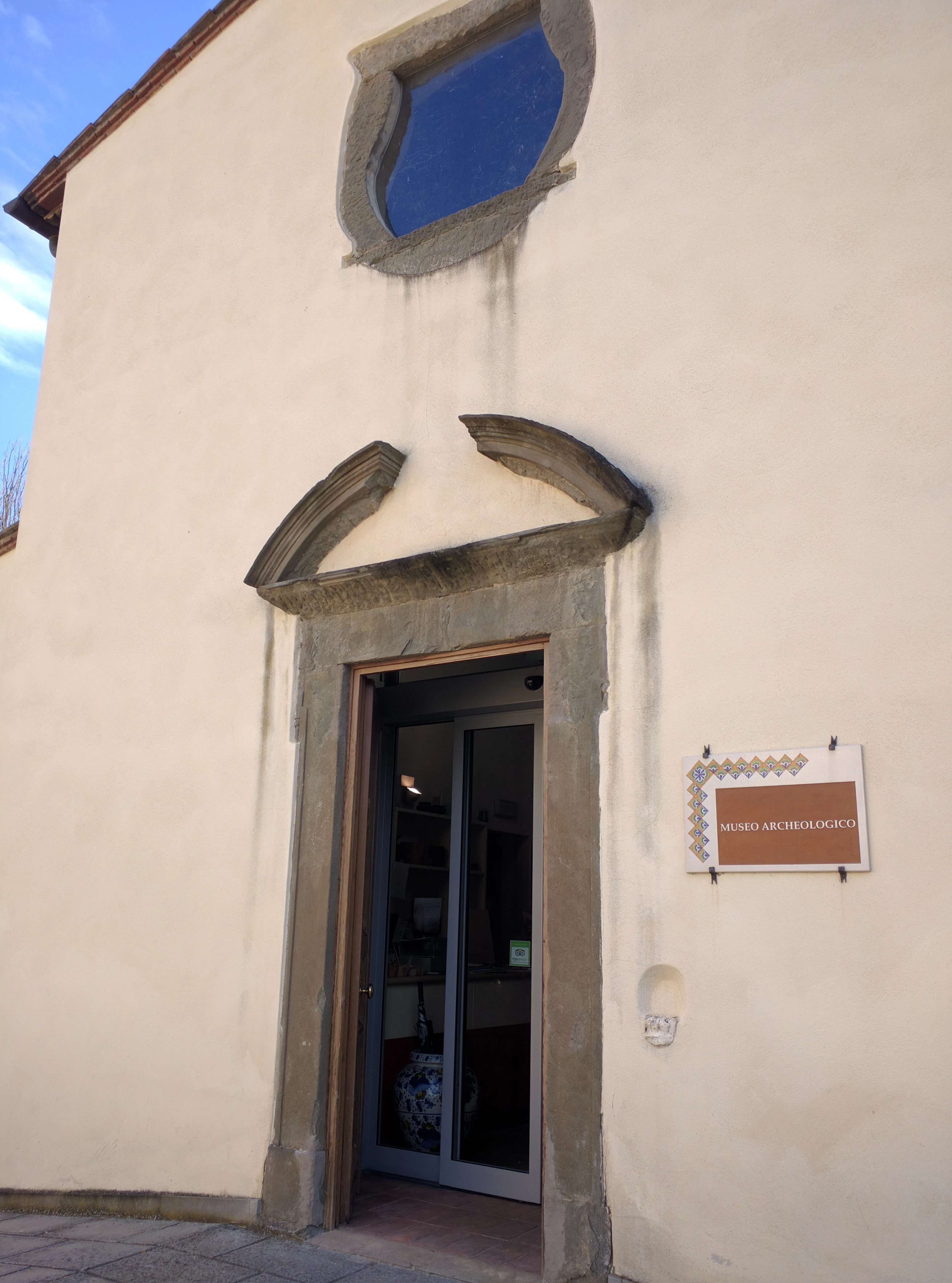 L'ingresso del Museo Archeologico di Montelupo Fiorentino.