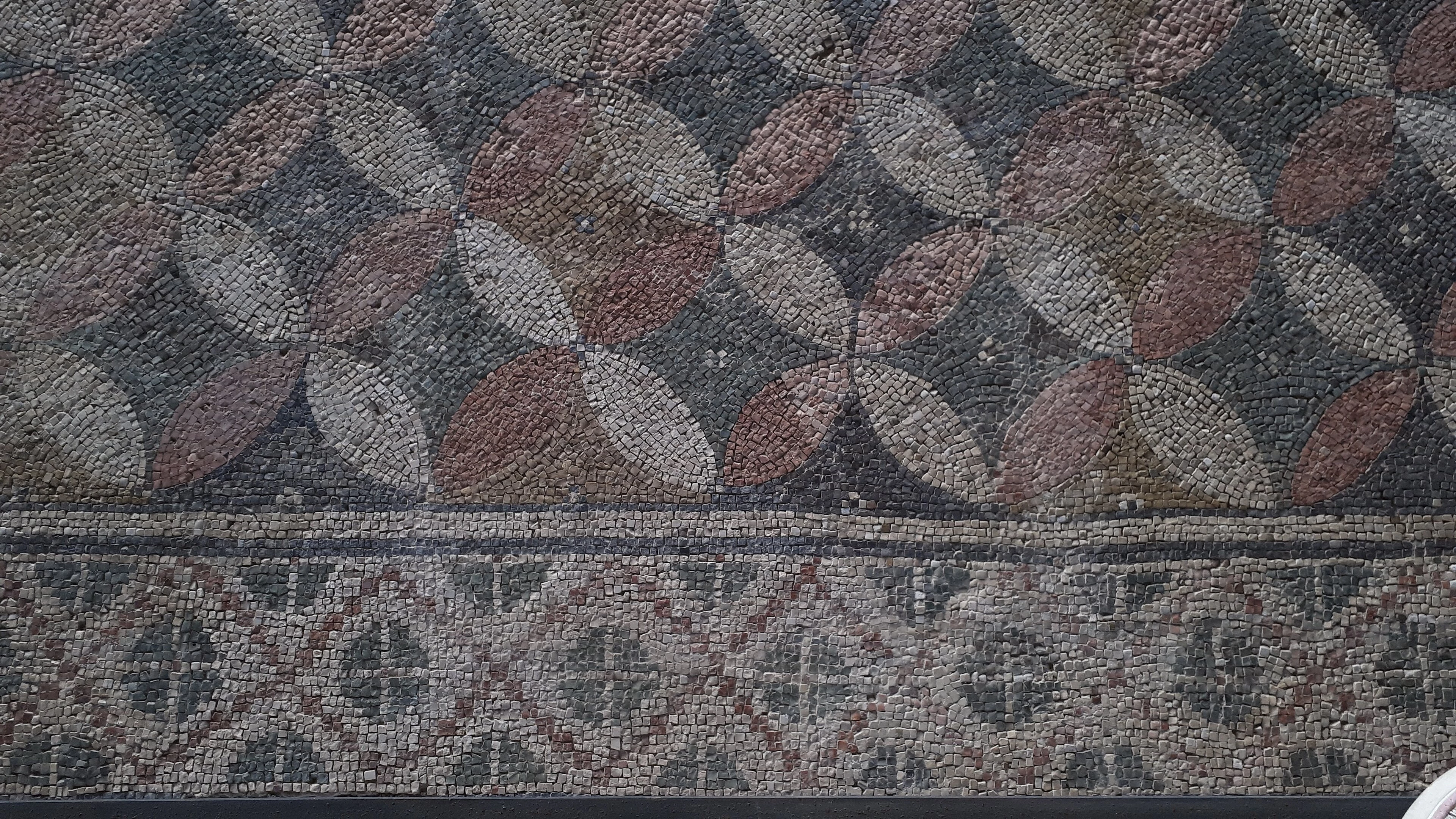 Dettaglio del mosaico pavimentale della Villa Romana di Malvaccaro, a Potenza.