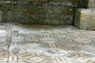 Il pavimento a mosaico paleocristiano portato alla luce negli scavi della Basilica patriarcale di Aquileia.