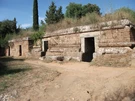 Tombe scavate nel tufo nella necropoli della Banditaccia, a Cerveteri.