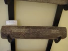 Esempio di lingotto di piombo romano, da Gianciana (Agrigento), esposto in un museo siciliano (non i lingotti ritrovati al largo di Capo …