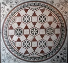 Esempio di mosaico pavimentale geometrico romano, dalla villa di Castel Guido, oggi al Museo Nazionale Romano (non il mosaico ritrovato …